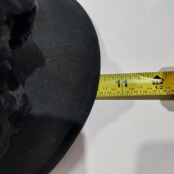 Wool Hat By Scalla Collezione 100% Women Size 6 to 8 Inch Flapper Look - Picture 8 of 10